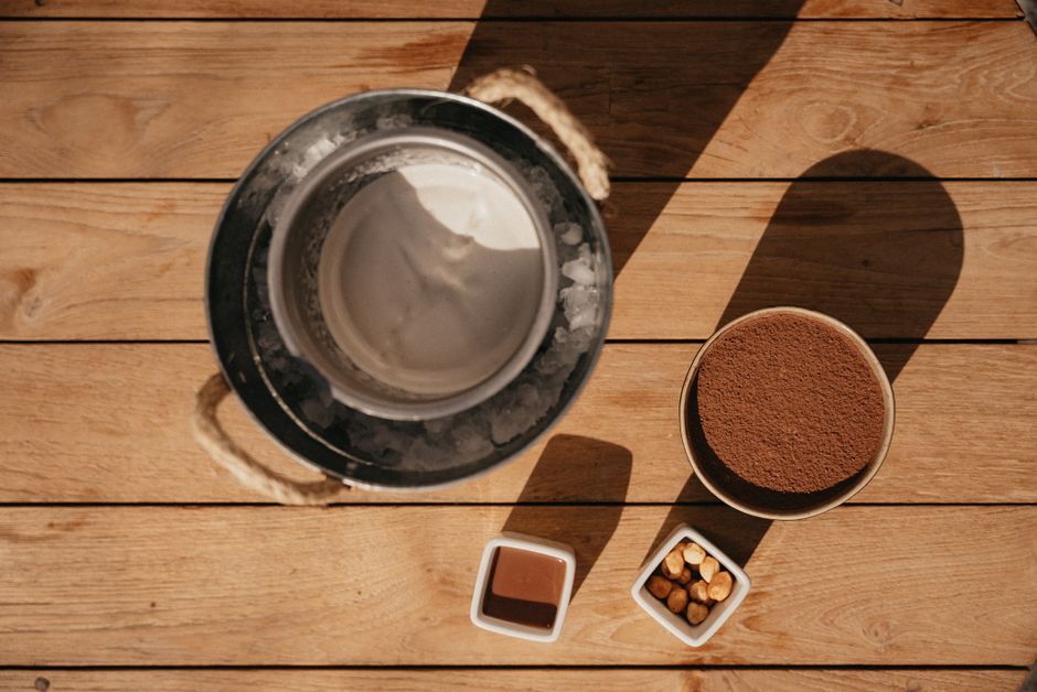 Boisson Noisette caramélisée dans une tasse