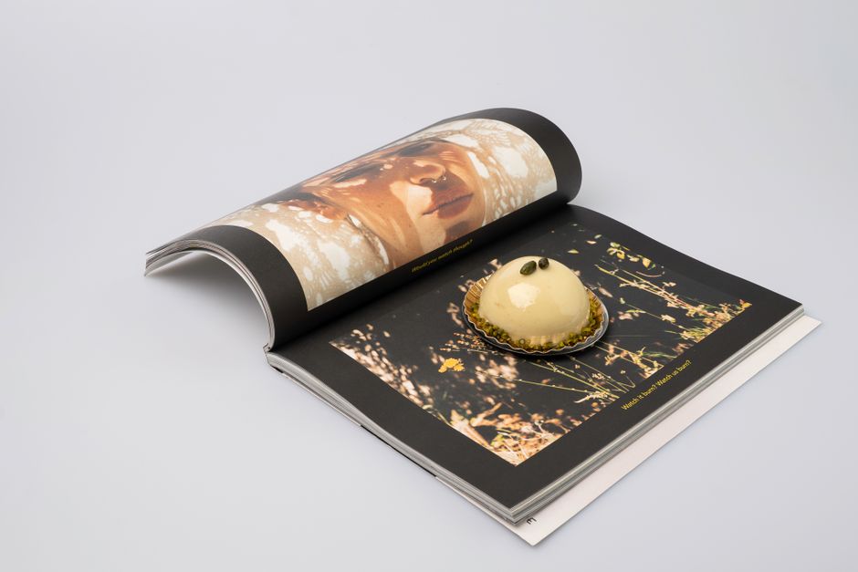 Entremets à la pistache avec glaçage miroir